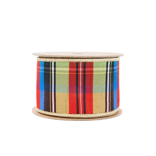 Black Lime Plaid Gold Back W
