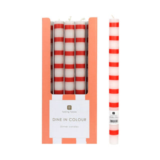 Red White Stripe Candles