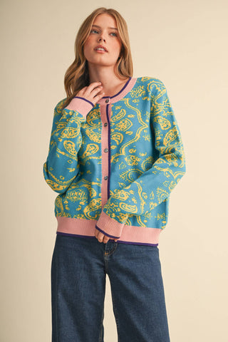 PAISLEY KNIT CARDIGAN