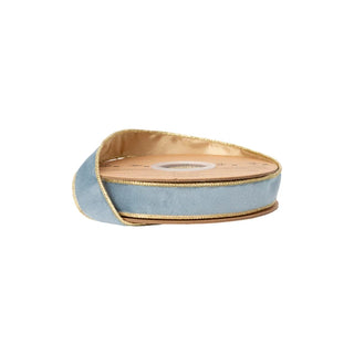 1" Velvet Ribbon Capri Blue