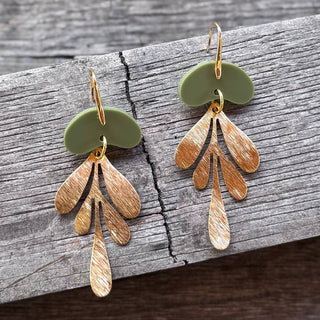 Gemma Earrings Olive