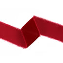 1.5" Bordeaux Fray Velvet Ribbon