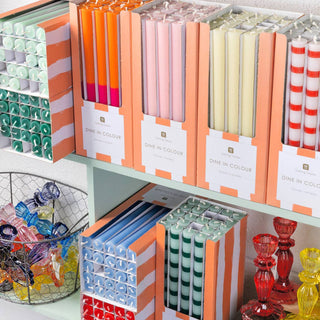 Red White Stripe Candles