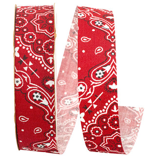 7/8" Red Bandana Ribbon