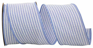 Blue Seersucker Stripe Ribbon