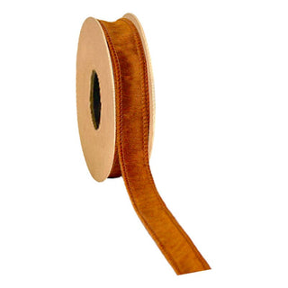 1" Dupioni Ribbon Copper Brown