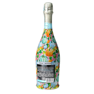 Orange Blue Pumpkins Prosecco Bottle Wrap