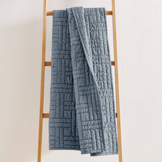 Melange Quilted Throw Chambray