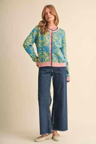 PAISLEY KNIT CARDIGAN