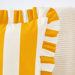 Indoor/Outdoor Pillow Covers Yellow/White 20"