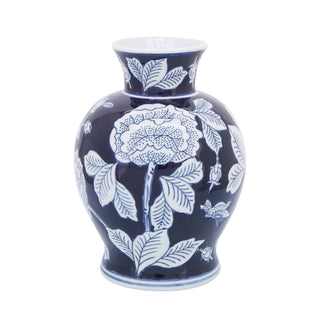 Blue Floral Ceramic Jar