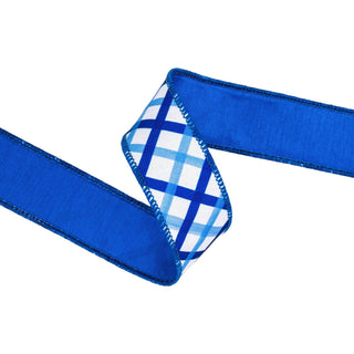 1.5" Blue White Stripe