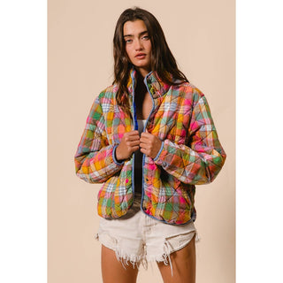 Stain Glass Plaid Quilt Jacket