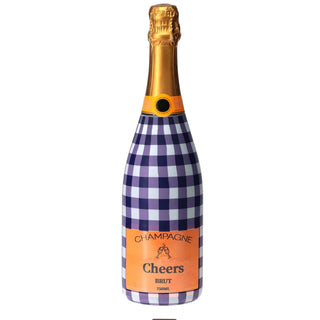 Purple White Gingham Champagne Wrap