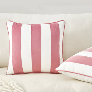 Pillow Covers Lt Pink/White 20"