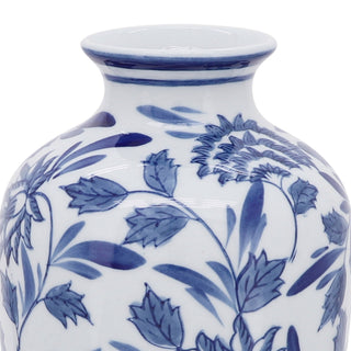 Blue White Floral Vase