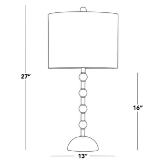 Malibu 27" Table Lamp OW Shade