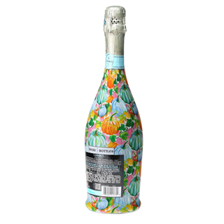 Orange Blue Pumpkins Prosecco Bottle Wrap