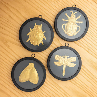 Framed Brass Bugs