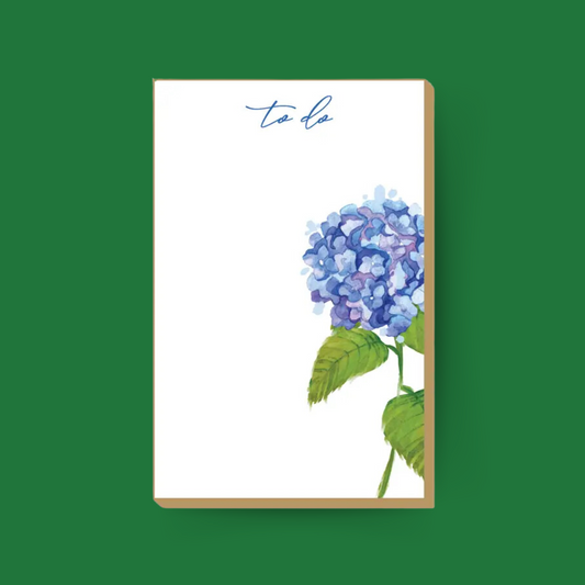 To Do Hand-Painted Hydrangea Luxe Large Notepad