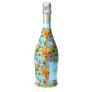 Orange Blue Pumpkins Prosecco Bottle Wrap
