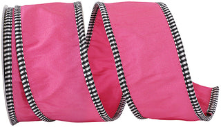 Fuchsia Gingham Edge Ribbon