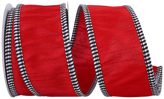 Red Check Trim Ribbon