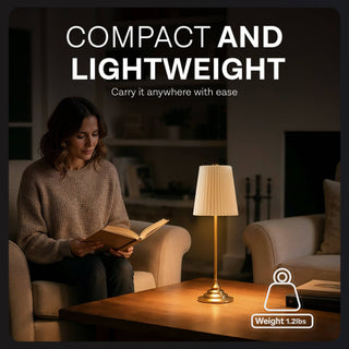 Cream 16" Rechargeable LED Lamp