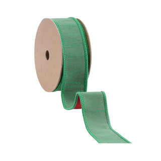Red Green Reversible Ribbon 1.5"