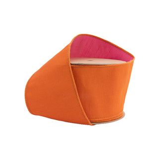 Orange Hot Pink Ribbon 4"