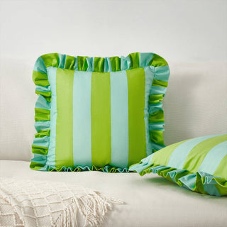 Indoor/Outdoor Pillow Covers Lime/Blue 22"
