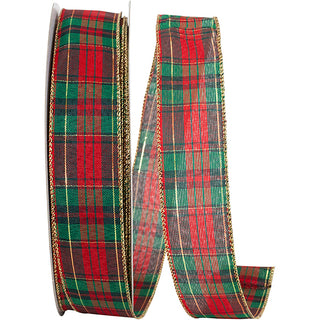 Plaid Wired Ribbon