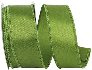 Satin Wired Ribbon Moss 1.5"