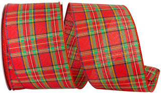 Plaid Classic Red Ribbon 4"x50Y W