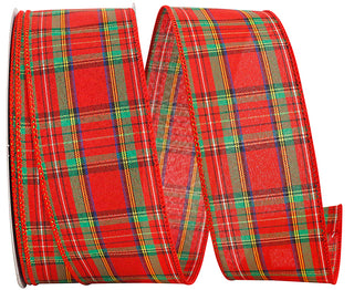 Plaid Classic Red Ribbon 50 Yards