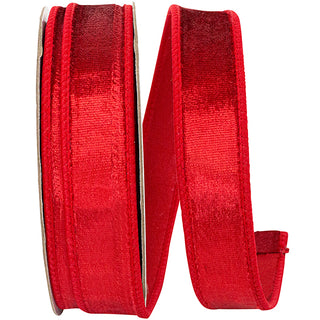 1" Red Plush Velvet Ribbon