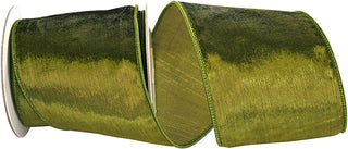 Olive Velvet Ribbon 4"