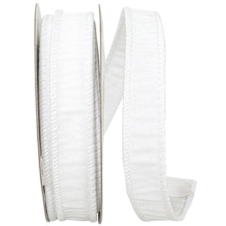 White Dupioni Ribbon 7/8"