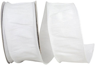 White Dupioni Ribbon 2.5"