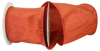 4" Rust Dupioni Ribbon