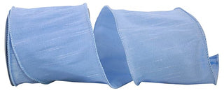 Lt Blue Dupioni Ribbon 4"