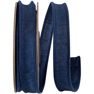 Navy Dupioni Supreme Ribbon 7/8"