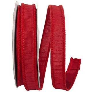 Red Dupioni Supreme Ribbon 7/8"