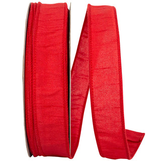 1.5" Dupioni ribbon Red