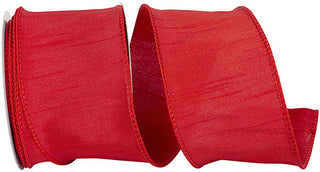 Red Dupioni Supreme Ribbon 2.5"