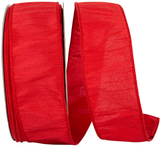 2.5" Dupioni Ribbon Red