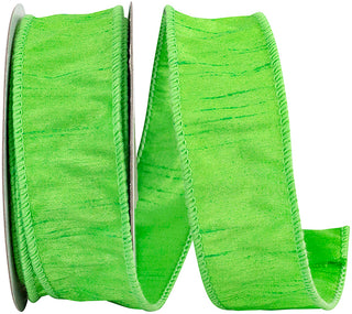 Lime Dupioni Ribbon 1.5"