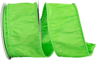 Lime Dupioni Ribbon 2.5"