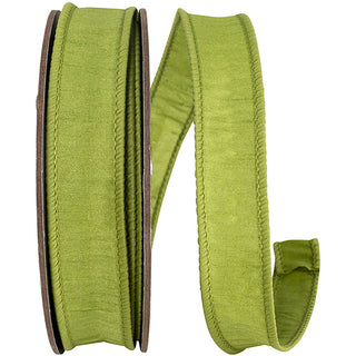 Green Dupioni Ribbon 7/8"