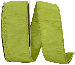 2.5" Dupioni Ribbon Green Grass